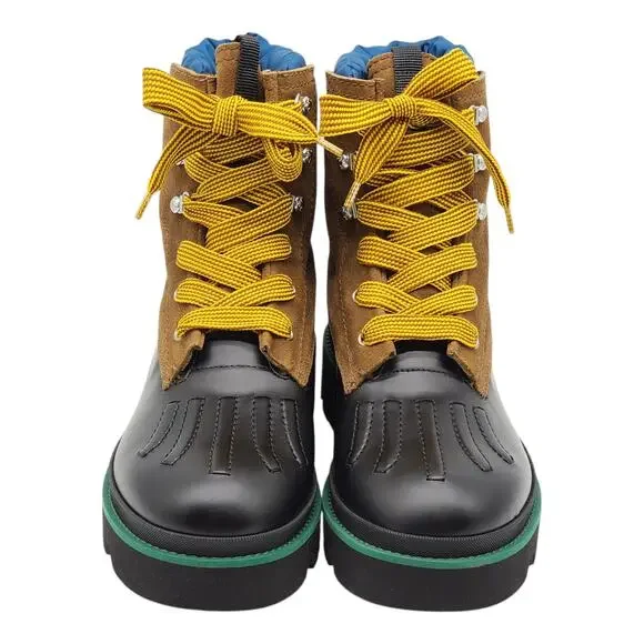 Dsquared2 Rubber and Leather Hiking Duck Boots Black 44 11US $1220